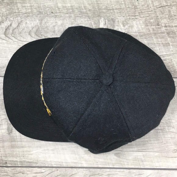 Vintage Youngam Purdue Boilermakers Black SnapBack College Plain Logo Cap Hat - Picture 7 of 11